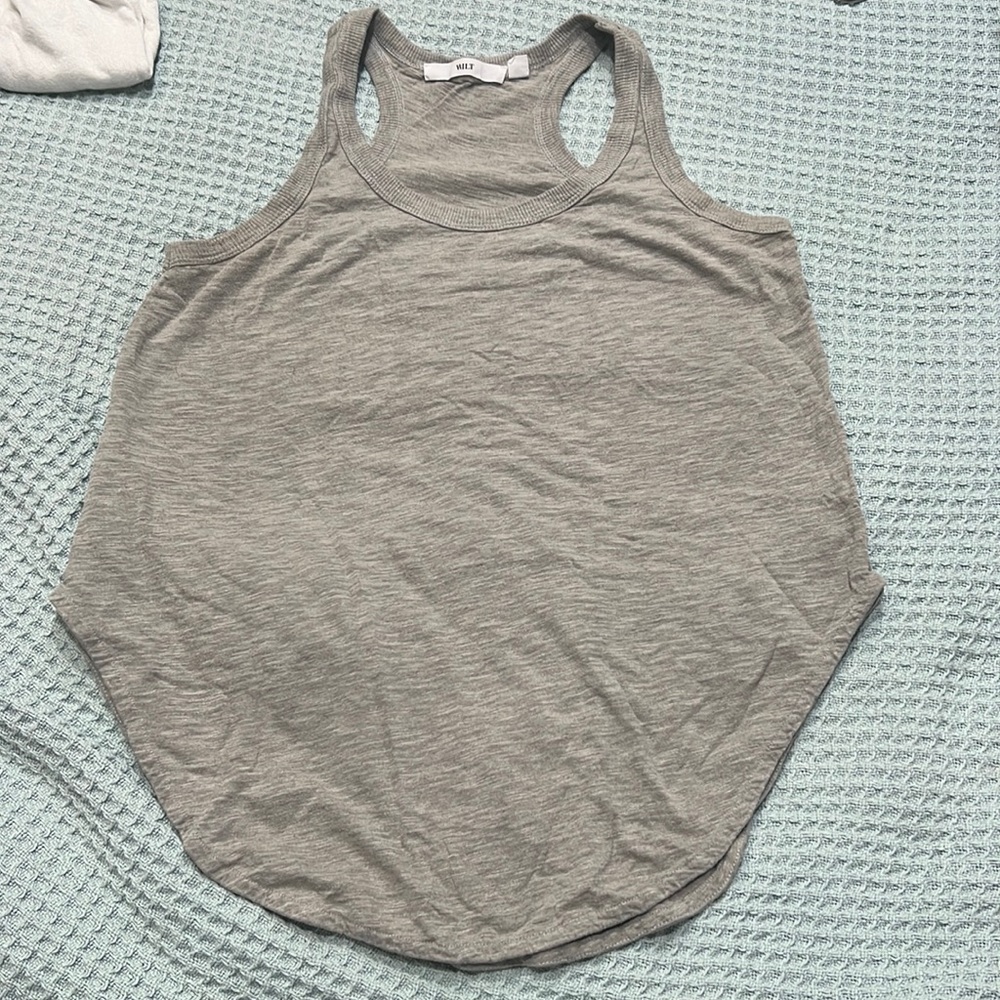 Wilt racerback, oversized tank. Size S. Heather gray.